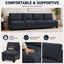Artiss 4 Seater Modular Sofa Set Sectional Easy Assembly Dark Grey