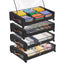 Artiss 4X Under Bed Storage Containers 48L Clothes Organiser Wheels Oxford Black