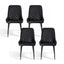Artiss 4x Dining Chairs Retro PU Leather Kitchen Lounge Cafe Accent Chair Black