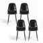 Artiss 4x Dining Chairs Retro PU Leather Kitchen Lounge Cafe Accent Chair Black