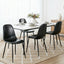 Artiss 4x Dining Chairs Retro PU Leather Kitchen Lounge Cafe Accent Chair Black