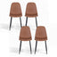 Artiss 4x Dining Chairs Retro PU Leather Kitchen Lounge Cafe Accent Chair Brown