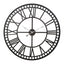 Artiss 60cm Wall Clock Large Roman Numerals Metal Black