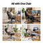 Artiss 8 Point Massage Office Chair Heated Seat PU Black
