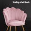 Artiss Armchair Velvet Dining Nursing Lounge Chair Metal Legs Pink