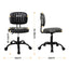 Artiss Armless Office Chair with Wheels, Ergonomic PU Leather Office Desk Chair, Height Adjustable 360° Swivel Computer Task Chair for Home Office, Study Room & Small Space, Black