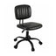Artiss Armless Office Chair with Wheels, Ergonomic PU Leather Office Desk Chair, Height Adjustable 360° Swivel Computer Task Chair for Home Office, Study Room & Small Space, Black