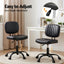 Artiss Armless Office Chair with Wheels, Ergonomic PU Leather Office Desk Chair, Height Adjustable 360° Swivel Computer Task Chair for Home Office, Study Room & Small Space, Black