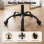 Artiss Armless Office Chair with Wheels, Ergonomic PU Leather Office Desk Chair, Height Adjustable 360° Swivel Computer Task Chair for Home Office, Study Room & Small Space, Black