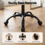 Artiss Armless Office Chair with Wheels, Ergonomic PU Leather Office Desk Chair, Height Adjustable 360° Swivel Computer Task Chair for Home Office, Study Room & Small Space, White