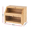 Artiss Bamboo Bread Box 2-Tier Kitchen Countertop Storage 39cm Natural