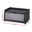 Artiss Bamboo Bread Box Kitchen Countertop Storage Clear Window Shelf 40cm Black