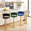 Artiss Bar Stool X1 Gas Lift Adjustable Velvet Woven Backrest Vivien Black