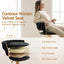 Artiss Bar Stool X1 Gas Lift Adjustable Velvet Woven Backrest Vivien Black