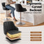 Artiss Bar Stool X2 Gas Lift Adjustable Curved Striped Backrest PU Leather Black