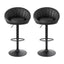 Artiss Bar Stool X2 Gas Lift Adjustable Rounded Shell Backrest PU Leather Black