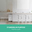Artiss Bar Stools Kitchen Counter Stools Wooden Chairs White x2