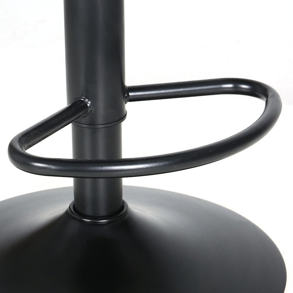 Artiss Bar Stools Kitchen Swivel Gas Lift Stool Leather Dining Chairs Black x2
