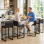 Artiss Bar Stools Set of 4 PU Leather Counter Chairs 65cm Seat Height with Low Back Black