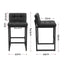 Artiss Bar Stools Set of 4 PU Leather Counter Chairs 65cm Seat Height with Low Back Black
