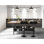 Artiss Bar Stools X3 Kitchen Counter Chair Gas Lift Swivel PU Selina All Black