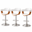 Artiss Bar Stools X3 Kitchen Counter Chair Gas Lift Swivel PU Selina White