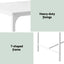 Artiss Bar Table Dining Desk High Kitchen Shelf Metal Legs Cafe Pub White