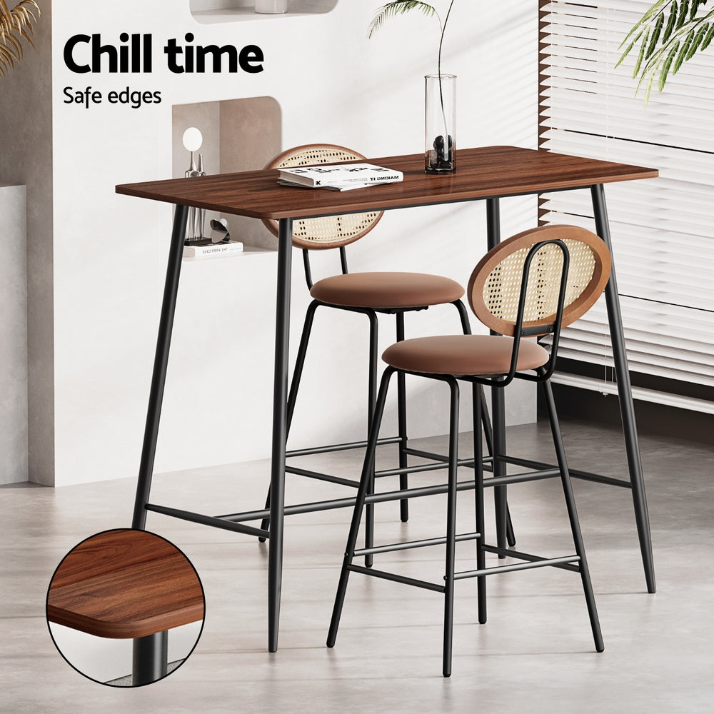 Artiss Bar Table Stools Set Dining Desk Industrial Kitchen Chairs Cafe Pub