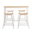 Artiss Bar Table and Stools Set Dining Desk Solid Wood Kitchen Chairs Cafe Pub