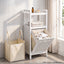 Artiss Bathroom Storage Cabinet Tilt Out Laundry Hamper Tall Organiser White