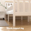 Artiss Bed Frame Double Size Wooden Platform with 2 Storage Drawers White PONY
