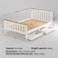 Artiss Bed Frame Double Size Wooden Platform with 2 Storage Drawers White PONY