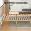 Artiss Bed Frame Double Size with Rattan Headboard Wooden Bed Base BRUNO