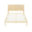 Artiss Bed Frame Double Size with Rattan Headboard Wooden Bed Base BRUNO