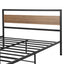 Artiss Bed Frame Metal Bed Base Queen Size Platform Wooden Headboard Black DREW