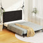 Artiss Bed Frame Metal Bed Base with Charcoal Fabric Headboard Queen Size PADA