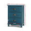 Artiss Bedside Table 3 Drawers Vintage - THYME Blue