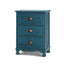 Artiss Bedside Table 3 Drawers Vintage - THYME Blue