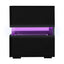 Artiss Bedside Table LED 2 Drawers - LUMI Black