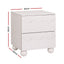 Artiss Bedside Table Nightstand 2 Drawers Storage Side Cabinet Beige