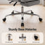 Artiss Big & Tall Criss Cross Office Chair with Flip Armrests Foot Rest Reclining Teddy Fleece Grey