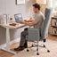 Artiss Big & Tall Criss Cross Office Chair with Flip Armrests Foot Rest Reclining Teddy Fleece Grey