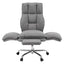 Artiss Big & Tall Criss Cross Office Chair with Flip Armrests Foot Rest Reclining Teddy Fleece Grey