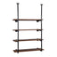 Artiss Bookshelf DIY Pipe Shelf 4 Tiers - INGE