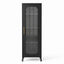Artiss Buffet Cabinet Sideboard Slim Fluted Kitchen Storage Trolley Wheels Black