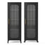 Artiss Buffet Cabinet Sideboard X2 Slim Kitchen Storage Trolley Wheels Black