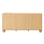 Artiss Buffet Sideboard Cabinet 2-Tier Fluted Kitchen Storage Ball Legs Pine