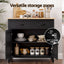 Artiss Buffet Sideboard Cabinet Kitchen Storage Cupboard Pantry 2 Drawers Black