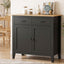 Artiss Buffet Sideboard Cabinet Kitchen Storage Cupboard Pantry 2 Drawers Black