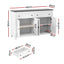 Artiss Buffet Sideboard Storage Cabinet Kitchen Cupboard 2 Drawers 140CM Black
